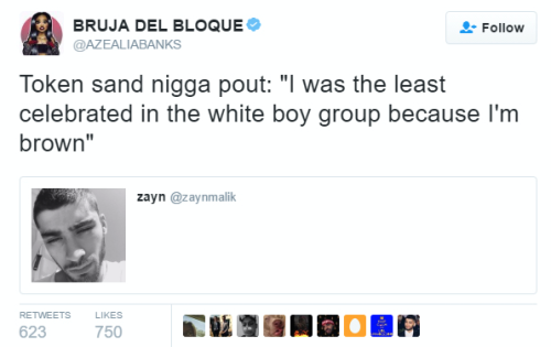 sgtspaghettio: netscape94: Do not let these tweets be unseen. Azealia Banks is a disgusting, racis