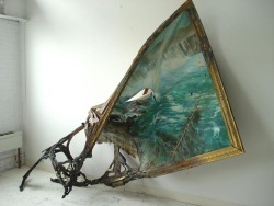 red-lipstick:  Valerie Hegarty (b. 1967, American) - Niagara Falls, 2007      Sculpture: Foam Core, Paper, Paint, Gel Medium, Glue 