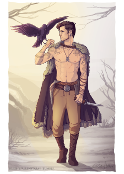 brightfallenstars:  Viking!Cas from a brand new AU I’m totally in love with and will most likely post more art from sometime soon. 