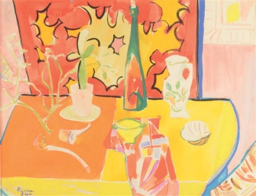 cactus-in-art:Edouard Pignon (French, 1905 - 1993)La table au cactus, 1944