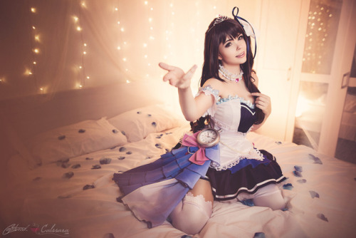  My Uzuki Shimamura costume <3!~~costume by Cosplaysky, wig by Cospickyshoes, clock, crown, hairb