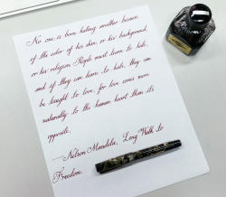 watering76:  Using Blackbird Self-filling Fountain Pen and Diamine Red Dragon ink. 