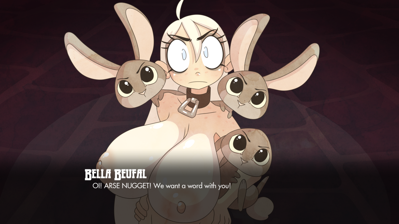 jackcayless:  Bella helps the warehouse buns square up against their lizardy overlord.