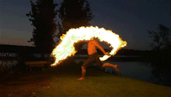Lolnoodle:  Sixpenceee:  This Flaming Backflip Is As Cool As It’s Dangerous. (Source)