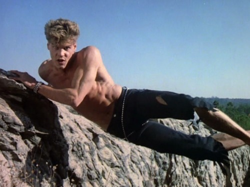 hunksploitation:  Craig Sheffer in Voyage of the Rock Aliens (dir. James Fargo, 1984) 