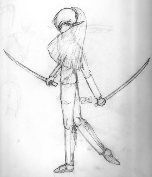 Inktober Theme: RedoDay 1: First Drawing Of Niji/Nheaji, 2009