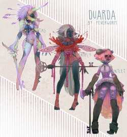 feverworm: the duarda are living vaults, created to protect coveted secrets at any costs. ————– the auction for these designs can be found on my deviantart as can the brief species guide discounts are available to patrons 