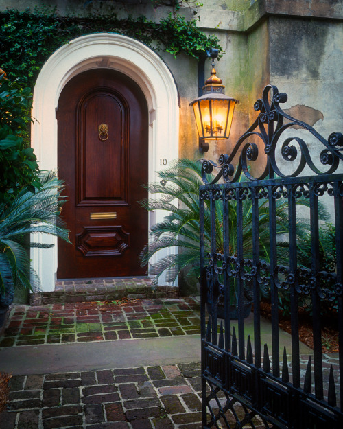 Open Gate Along Legare Street, Charleston, SC© Doug Hickok   More here…   hue and eye tumblr