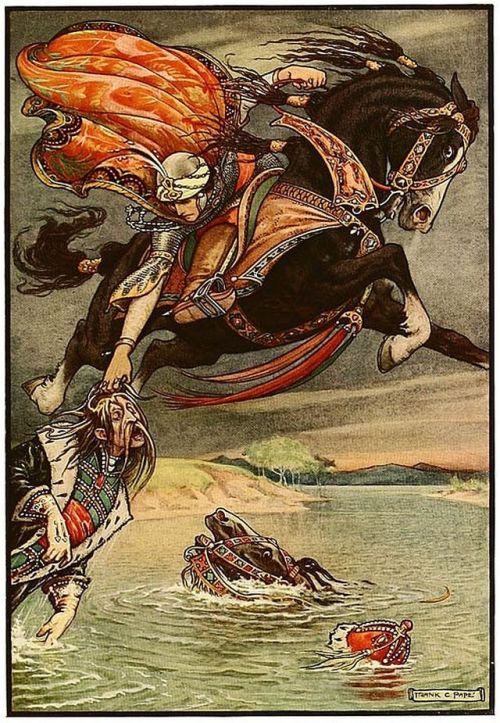 Illustration (1916) by artist, Frank C. Papé (1878-1972) from The Russian Story Book [Richard Wilson