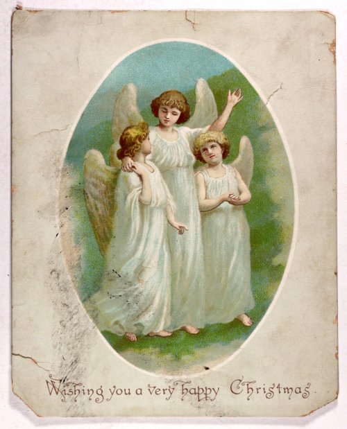 Wishing you a very happy Christmas late 19th century chromolithograph