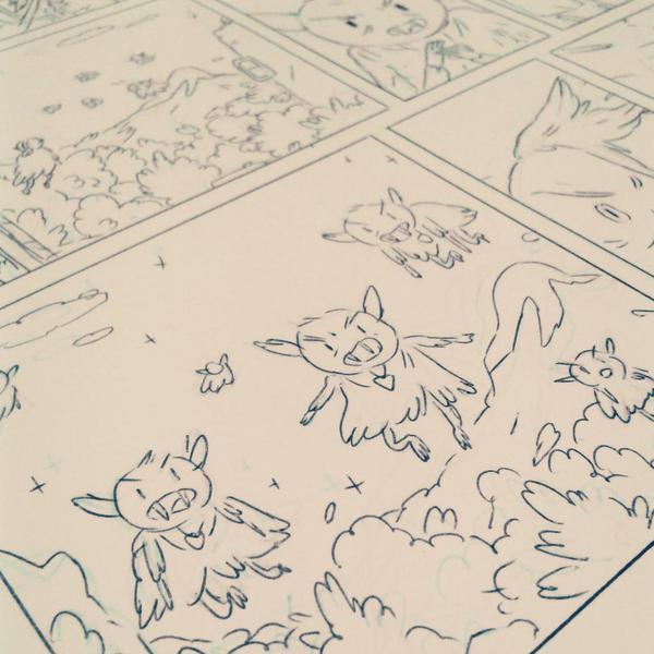 hannakdraws:  some twitter work-in-progress picures from that comic. ( HannaKtweet )