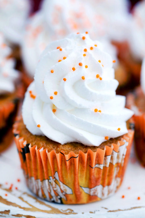 Sweet Potato Pie Cupcakes Recipe: sweetandsavorymeals.com/sweet-potato-pie-cupcakes/