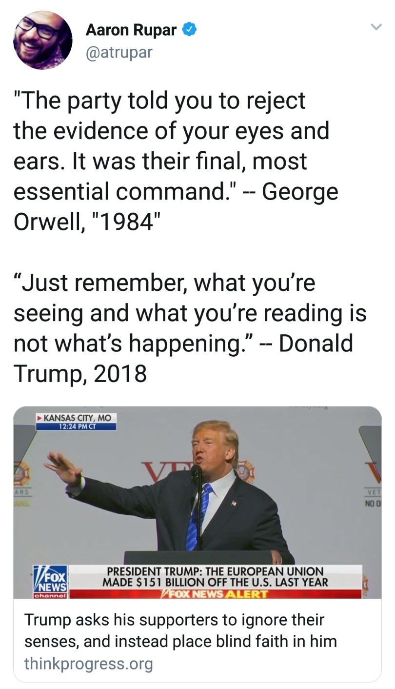 liberalsarecool:Trump is a walking gaslight. “Don’t trust your senses, only trust
