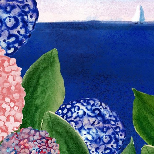 #detail from wedding invite #gardenias #watercolor #illustration #floral #weddinginvitations #bluebl