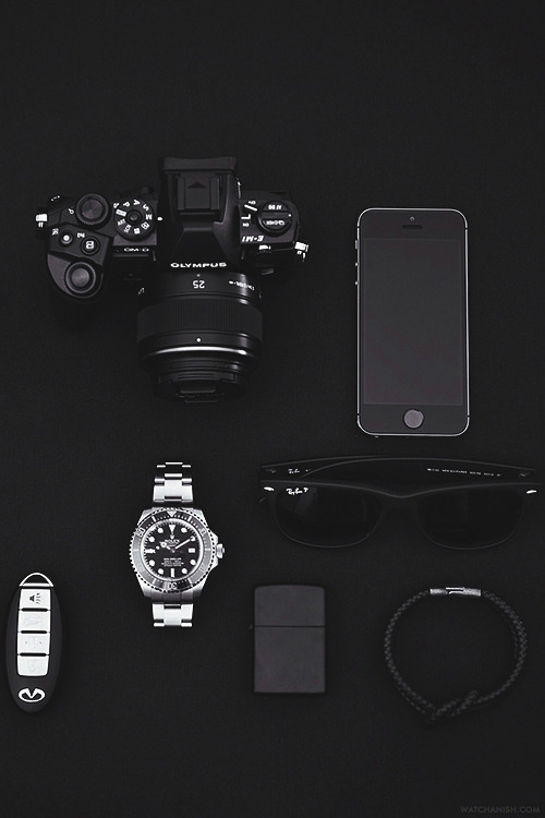 mensblog:  watchanish:  All black watch essentials from Nikonisty incl. Rolex DeepSea