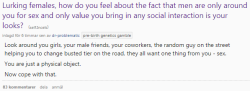 falling-towers:Incel redditor perilously close to inventing feminist analysis of society
