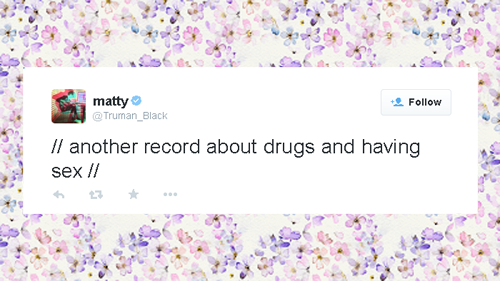 maradyhr:  matty healy + twitter