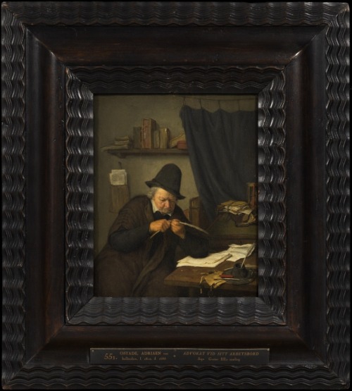 Lawyer at his Desk, Adriaen van Ostade, 17??, Nationalmuseum, SWEhttp://collection.nationalmuseum.se