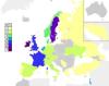 Map over countries who’ve won Eurovision Song Contest, 1965-2018.