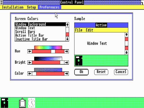 Yodaprod:  Microsoft Windows Control Panel Evolution (1985-2001)Windows 1.0 (1985)Windows
