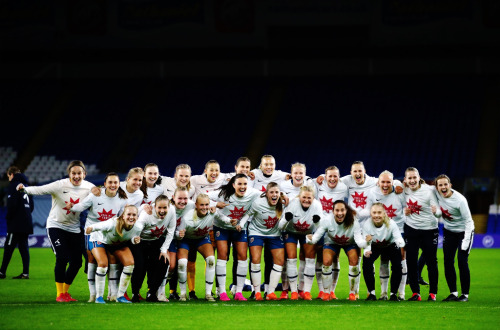 Norway National Team celebrates after becoming the third team to qualify after the UEFA Women’s EURO