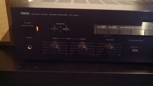 fucking-vinyl: Got a new set up today! Pioneer PL-100 Yamaha AX-400/u Advent Model 3 Speakers.  