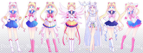 Nautria Lunae et Formae Eius Sailor Moon and Her Forms