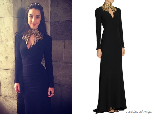 reign mary black dress
