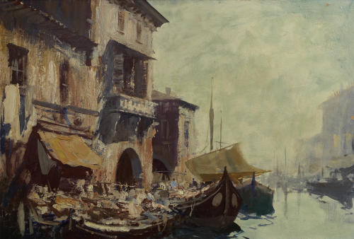 EDWARD SEAGOEarly Morning, ChioggiaOil on Board50.5 x 74.9 cm