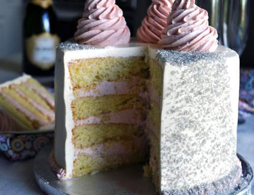sweetoothgirl: champagne cake with champagne italian meringue buttercream