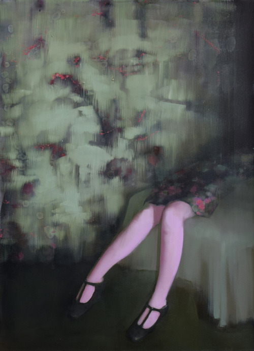 Tiina Heiska (Finnish, b. 1959, Helsingissä, Finland) - Pink Stockings, 2017 Paintings: Oil on 