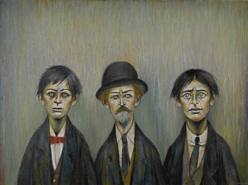 Laurence Stephen Lowry (British, 1887 – 1976)Father and Two Sons, 1950