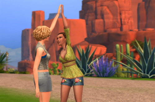 Pack of greeting poses around the world ! How lucky our sims are! They can still touch each other wh