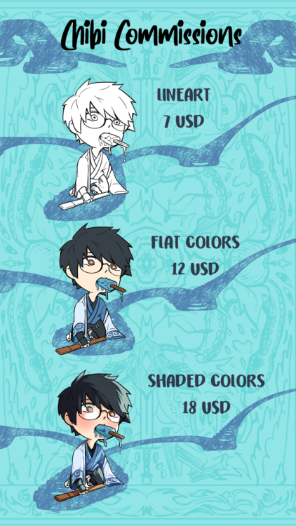 I’ve updated my commission info!! Because I raised my prices there will be free simple decorat