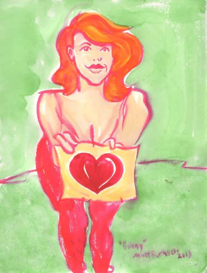 Ink and watercolor on paper, 11&quot;x14&quot;, Matt Bernson 2013 These are