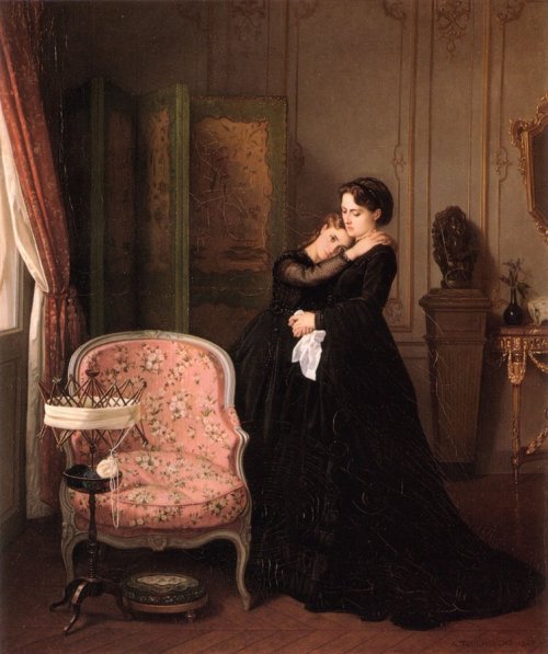 Consolation (1867) by Auguste Toulmouche (France, 1829–1890). 