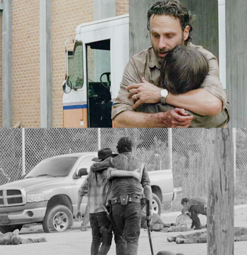 rhee-greene:  the walking dead meme: (8/8) relationships carl/rick 