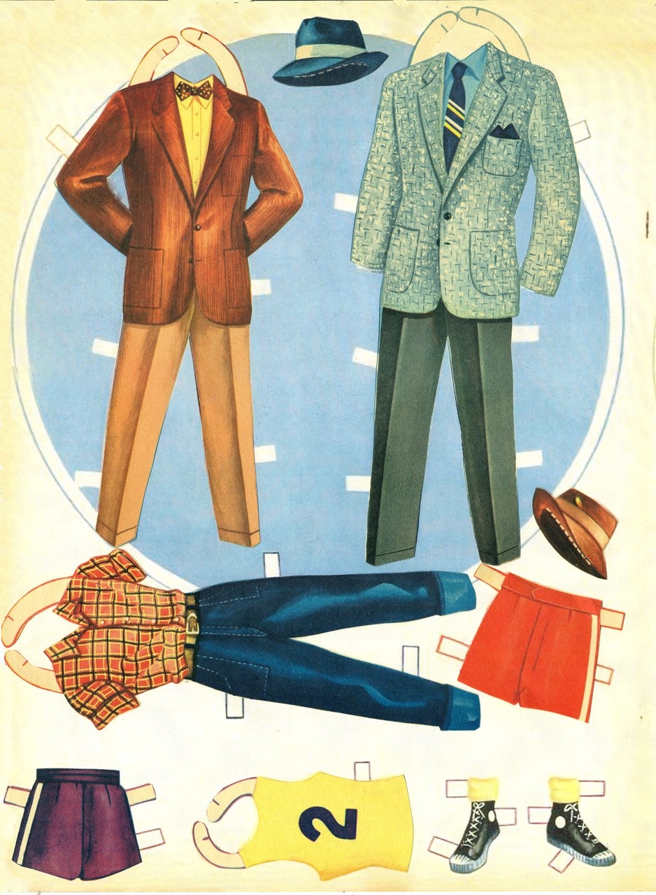 fashioninpaper:  Ozzie &amp; Harriet Paper Dolls part 2 - David &amp; Ricky