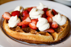 lustingfood:  Crispy Polenta Waffle (By Robyn