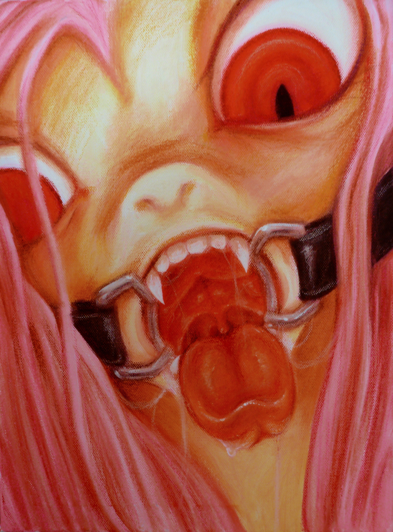 fuchs4chan:  yay, another chalk on canvas pic. based ot that flutterbat sketch i
