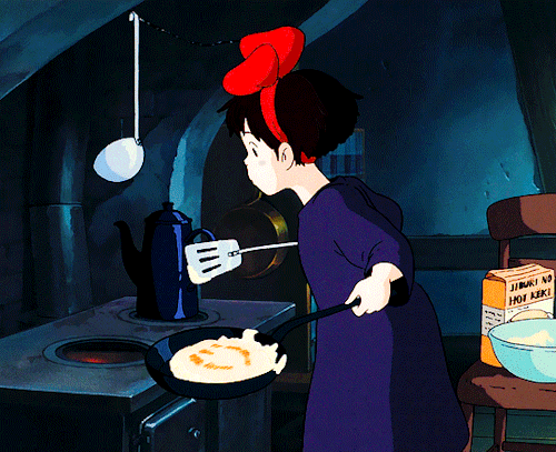titlecard:  I  love you. I want us all to eat well. 🍳 🍲   Whisper of the Heart (1995)Castle in the Sky (1986)Princess Mononoke (1997)My Neighbor Totoro (1988)The Secret World of Arrietty (2010)Kiki’s Delivery Service (1989)Ponyo on the Cliff by