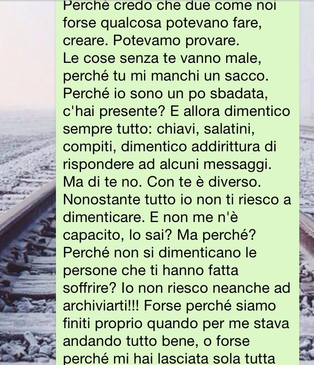 promettimiditornare:  “So soltanto che a volte i ricordi fanno mancar l’aria”