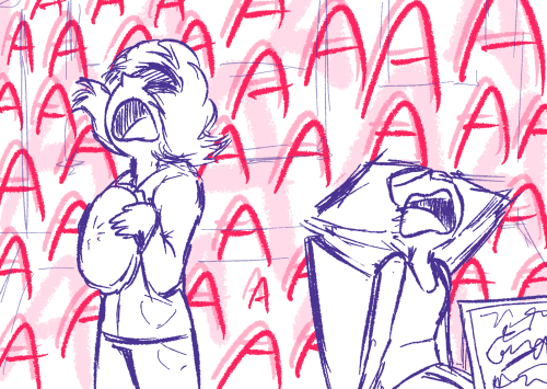 gallery-meepmorp:ze-pie:Lapis and Peri as the stressed art students because thats exactly what they 