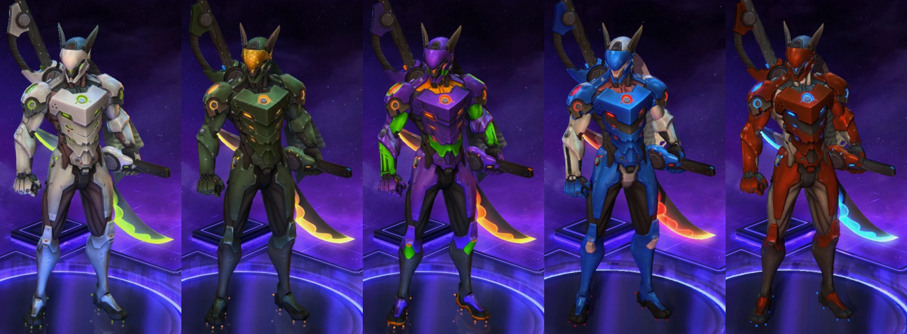 Overwatch Fan Skin Archive — Gundam Exia Genji MS-76 Gundam Virtue Zarya  Gundam