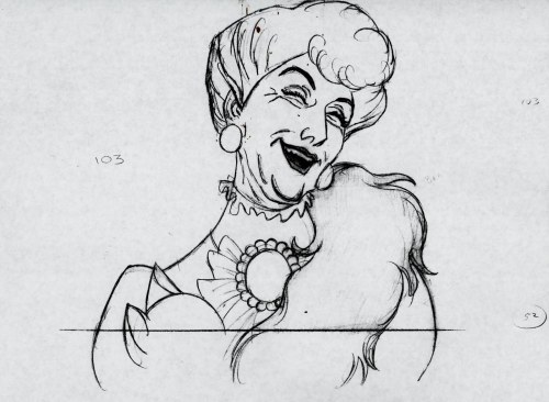 scurviesdisneyblog:Madame Bonfamille animated by Milt Kahl for The Aristocats“Even after all those y