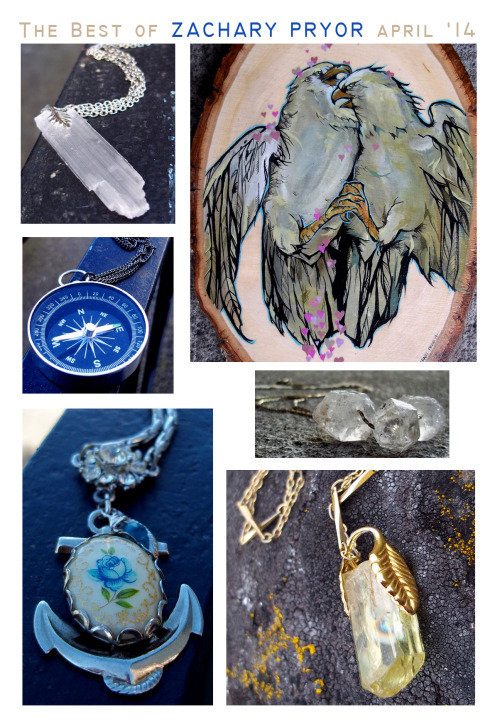 These are not necessarily my favorite pieces from the month, but they are the most popular, favorited or commented on. Click on the title of each piece to purchase. Clockwise from top left:
Grandma, Tell Me ‘Bout the Good Ole Days Selenite double...
