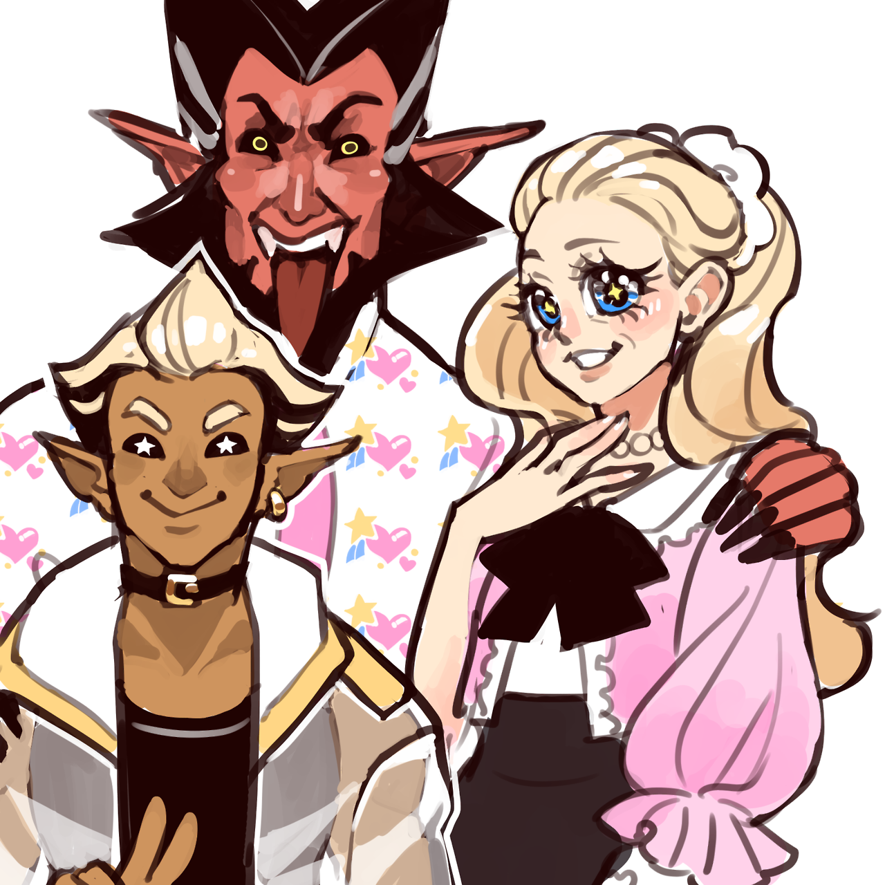 japhers:  Arata’s parents!Gorou’s quirk is Devilish Dealer while Lucinda’s