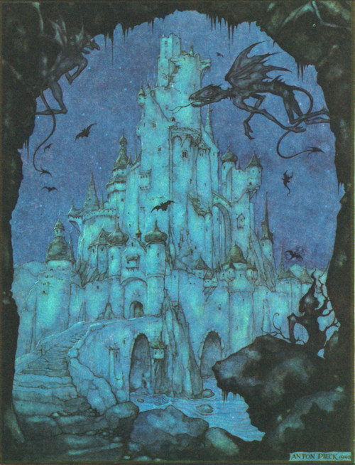 Anton Pieck The ghostly castle. Illustration for the fairy tales of the brothers Grimm ,1941