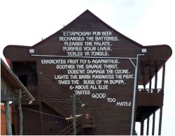 G’day, mate, ’ow yer goin? (The Ettamogah Pub on the Bruce Highway in the Sunshine Coast district of NSW, Australia, was built in 1989 and is based on an editorial cartoon created by Ken Maynard for the Australasian Post; it&rsquo;s since become