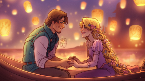 duckydrawsart:A redraw from the Tangled storybook.Happy 10'th anniversary to one of my favorite film